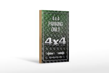 Panneau en bois indiquant 12x18 cm 4x4 Parking uniquement toutes les autres décorations 1