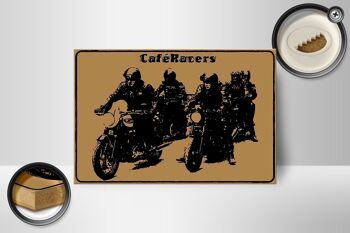 Panneau en bois disant 18x12cm décoration moto moto café coureurs 2