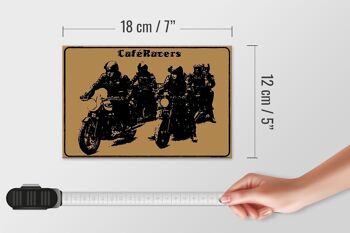 Panneau en bois disant 18x12cm décoration moto moto café coureurs 4