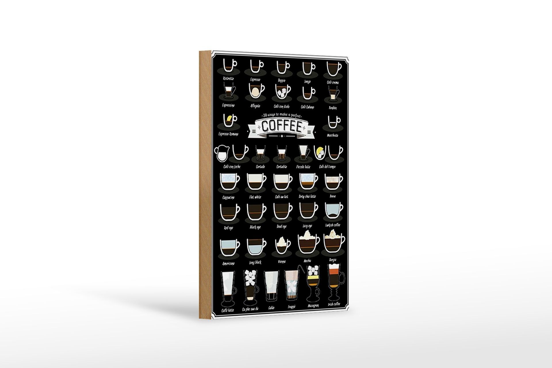 Cartello in legno con scritta "Caffè" 12x18 cm 38 modi per realizzare una decorazione perfetta
