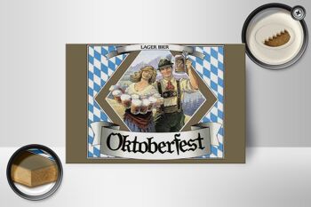 Panneau en bois indiquant 18x12 cm Oktoberfest Lager Beer Bavaria Décoration 2