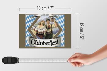 Panneau en bois indiquant 18x12 cm Oktoberfest Lager Beer Bavaria Décoration 4