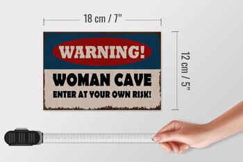 Panneau en bois indiquant 18x12cm, avertissement aux femmes, décoration de votre propre risque 4