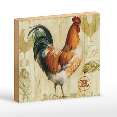 Cartello in legno con scritta 18x12 cm decorazione uova galline galline uova fresche
