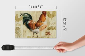 Panneau en bois disant 18x12 cm poules poules oeufs décoration oeufs frais 4