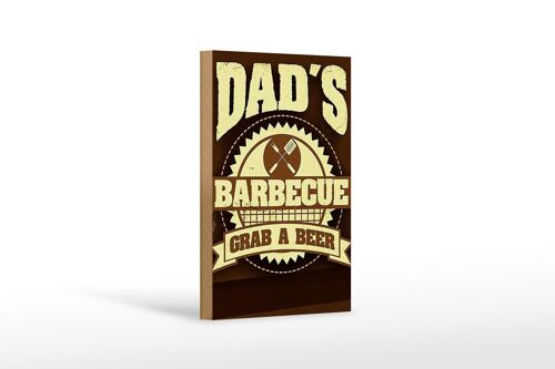 Holzschild Spruch 12x18 cm Dad´s barbecue grab a beer Dekoration