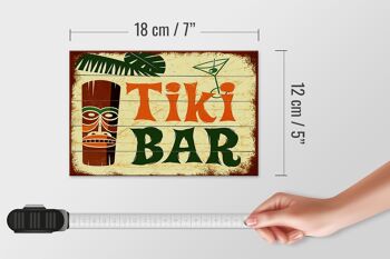 Panneau en bois indiquant 18x12 cm TIKI Bar Cocktail Décoration 4