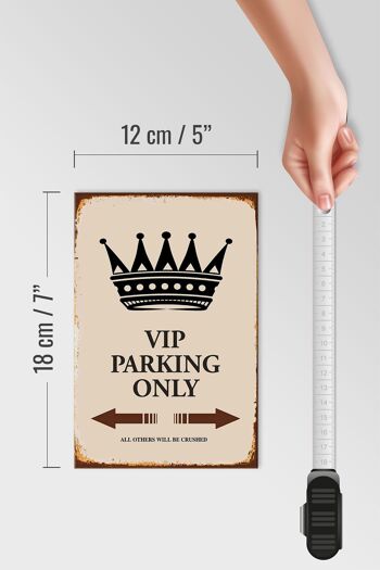 Panneau en bois indiquant 12x18 cm VIP Parking uniquement toutes les autres décorations 4