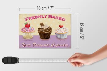 Panneau en bois indiquant 18x12 cm, faites cuire votre décoration de cupcakes préférée 4