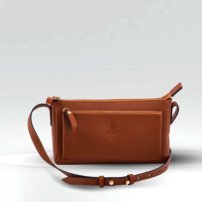 MARGUERITE CROSSBODY BAG / full grain cowhide leather Brown