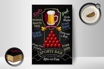Panneau en bois indiquant 12x18 cm bar des sports WIFI gratuit décoration de bière gratuite 2