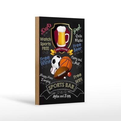 Cartello in legno con scritta 12x18 cm bar sportivo happy hour Birra decorazione freccette