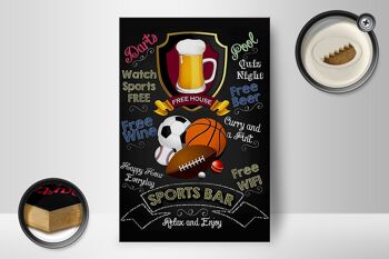 Panneau en bois indiquant 12x18 cm bar sportif happy hour décoration fléchettes de bière 2