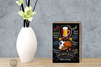 Panneau en bois indiquant 12x18 cm bar sportif happy hour décoration fléchettes de bière 3