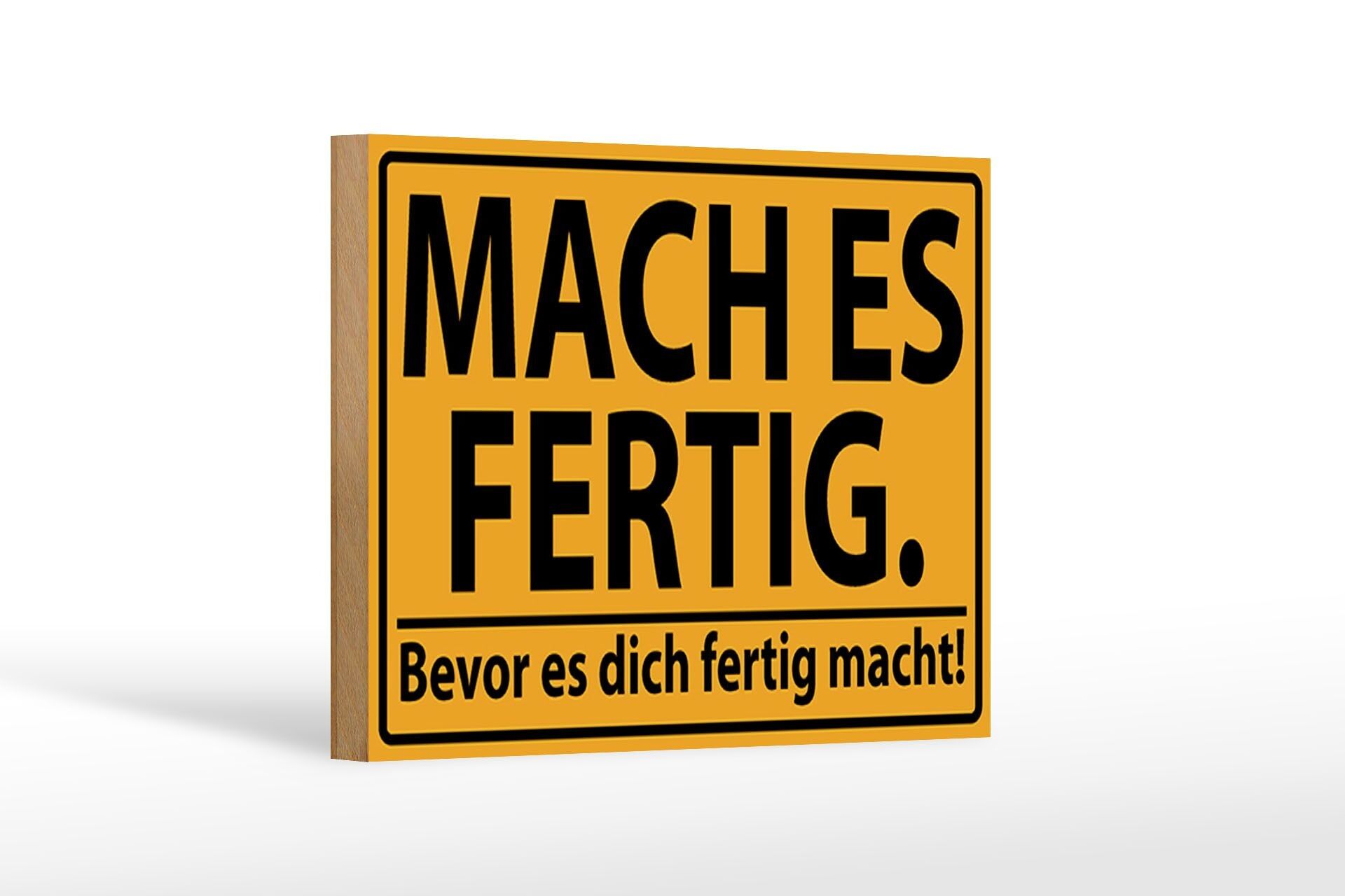 Cartello in legno con scritta 18x12 cm preparatevi prima di finire la decorazione