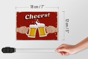 Panneau en bois 18x12 cm Beer Cheers décoration de bière 4