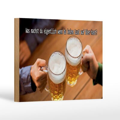 Panneau en bois disant 18x12 cm bière si tu n'as pas envie de déco