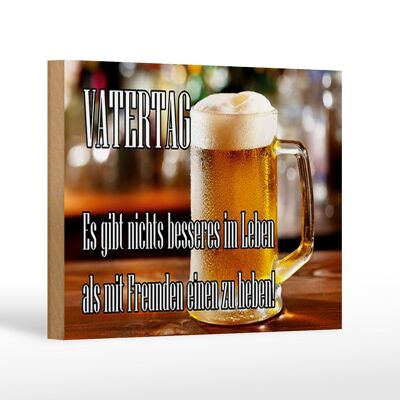 Holzschild Spruch 12x18 cm Vatertag nichts besseres Bier Dekoration