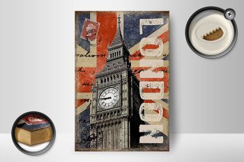 Panneau en bois Londres 12x18 cm Big Ben, célèbre décoration de la tour de l'horloge 2