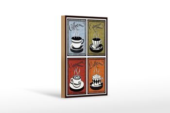 Panneau en bois café 12x18 cm Café Espresso Cappuccino Latte décoration 1