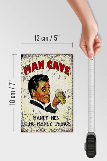 Panneau en bois rétro 12x18 cm Man Cave, hommes virils, choses viriles, décoration 4