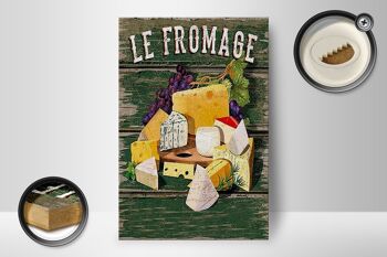 Panneau en bois alimentaire 12x18 cm Le Fromage variétés de fromages décoration fromage 2
