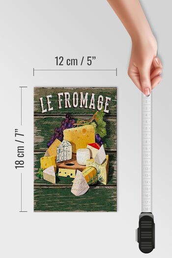 Panneau en bois alimentaire 12x18 cm Le Fromage variétés de fromages décoration fromage 4