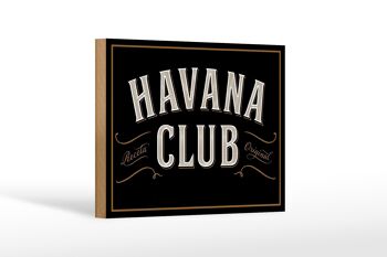 Panneau en bois indiquant 18x12 cm, décoration Havana Club 1