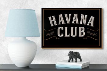 Panneau en bois indiquant 18x12 cm, décoration Havana Club 3
