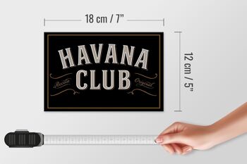 Panneau en bois indiquant 18x12 cm, décoration Havana Club 4