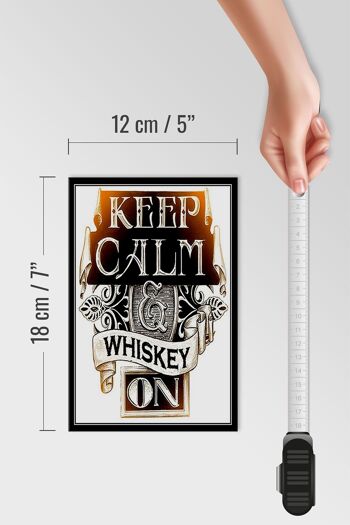 Panneau en bois disant 12x18 cm Keep Calm Whisky sur la décoration 4