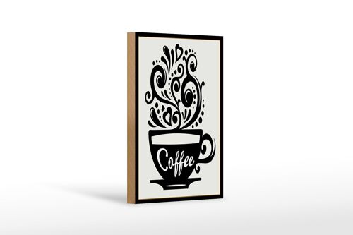 Holzschild Spruch 12x18 cm Coffee Kaffee Dekoration