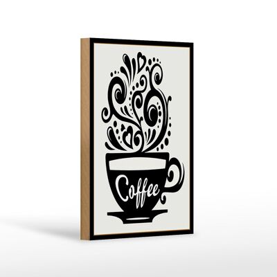 Holzschild Spruch 12x18 cm Coffee Kaffee Dekoration