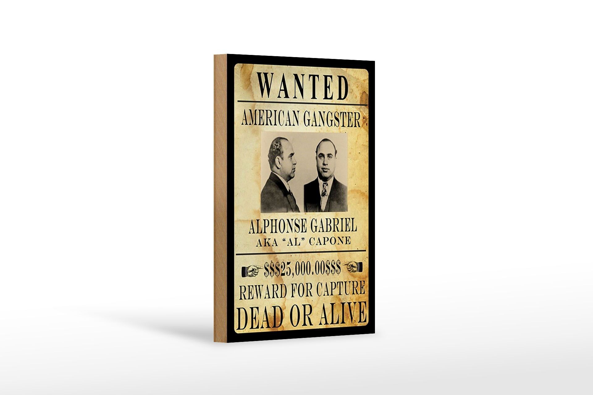 Cartello in legno con scritta 12x18 cm "Volevo Alphonse Gabriel" decorazione americana