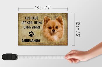 Panneau en bois disant 18x12 cm Chien Chihuahua sans décoration d'intérieur 4