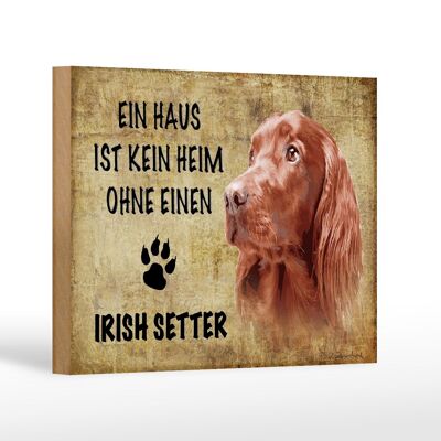 Cartello in legno con scritta 18x12 cm decorazione regalo cane setter irlandese