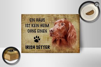 Panneau en bois disant 18x12 cm Décoration cadeau pour chien Setter irlandais 2