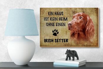 Panneau en bois disant 18x12 cm Décoration cadeau pour chien Setter irlandais 3