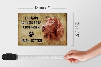 Panneau en bois disant 18x12 cm Décoration cadeau pour chien Setter irlandais 4