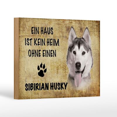 Cartello in legno con scritta 18x12 cm decorazione regalo cane Siberian Husky