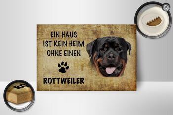 Panneau en bois disant 18x12 cm Chien Rottweiler sans décoration d'intérieur 2