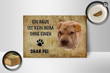 Panneau en bois disant 18x12 cm Décoration cadeau pour chien Shar Pei 2