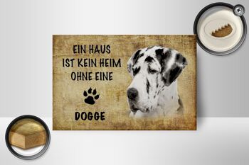 Panneau en bois disant 18x12 cm Décoration cadeau pour chien Dogue Allemand 2