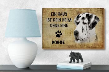 Panneau en bois disant 18x12 cm Décoration cadeau pour chien Dogue Allemand 3