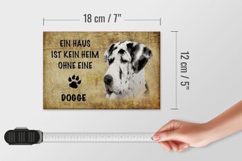Panneau en bois disant 18x12 cm Décoration cadeau pour chien Dogue Allemand 4