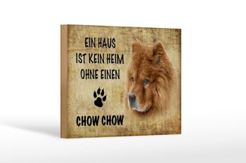 Panneau en bois indiquant 18x12 cm Décoration cadeau pour chien Chow Chow 1