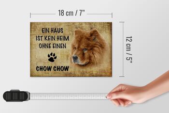 Panneau en bois indiquant 18x12 cm Décoration cadeau pour chien Chow Chow 4