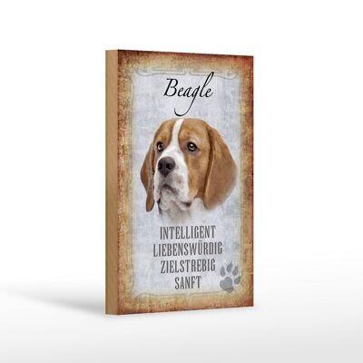 Letrero de madera con texto 12x18 cm Decoración regalo perro Beagle