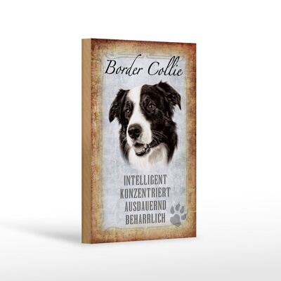 Panneau en bois indiquant 12x18 cm Décoration cadeau pour chien Border Collie