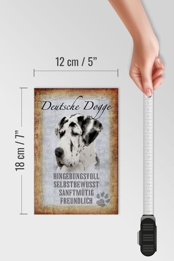 Panneau en bois disant 12x18 cm Décoration cadeau pour chien Dogue Allemand 4